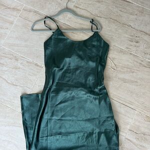 Elegant Green Slip Dress